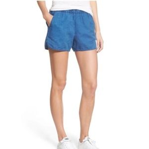 Madewell Linen and Cotton Chambray Pull On Shorts